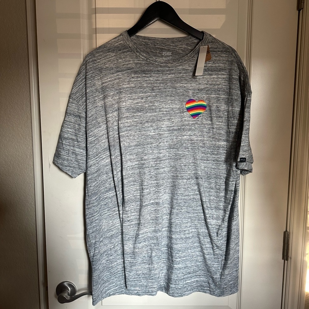 Victoria Secret Rainbow Embroidered Short Sleeve